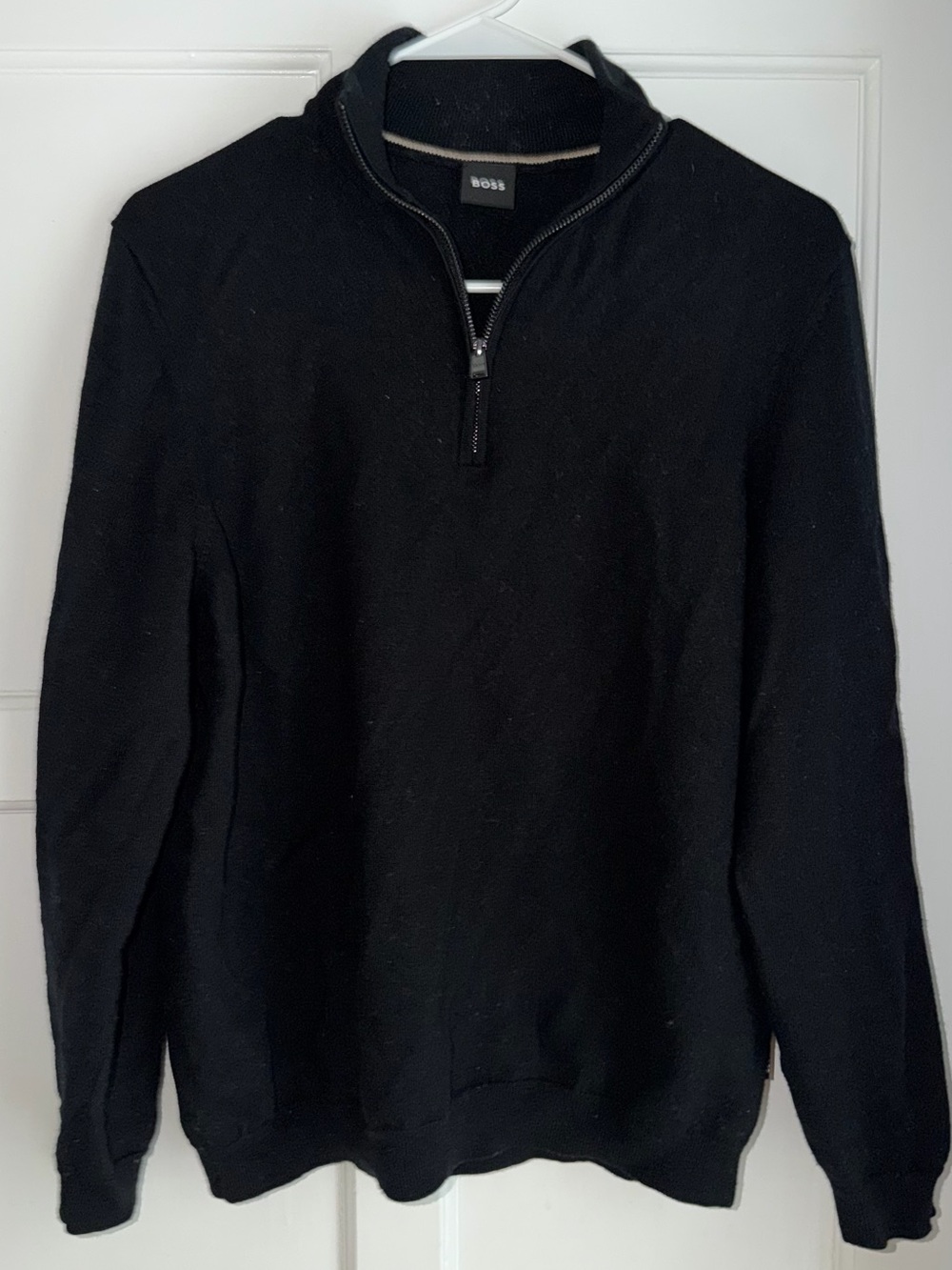 BOSS Black Men's Quarter-Zip Knit Sweater
